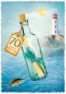 Preview: 30033081 Grußkarte Romantique Flasche"70"