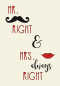 Preview: 31012 Grußkarte paper deluxe "Mr right & mrs always right"