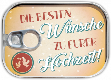 0182 Dosenpost "Die besten Wünsche zu eurer Hochzeit!"