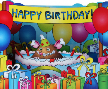 0413 3D Grußkarte "Happy Birthday"