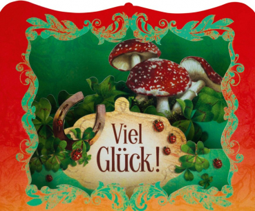 0446 3D Grußkarte "Viel Glück"