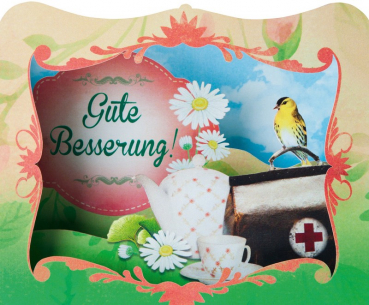 0463 3D Grußkarte " Gute Besserung "