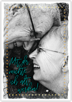 29831 Postkarte Happy Words "Mit dir möchte ich alt werden"