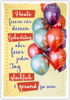 29835 Postkarte Happy Words "Heute feiern wir deinen Geburtstag, …