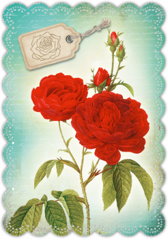 30033050 Grußkarte Romantique "Blumen"