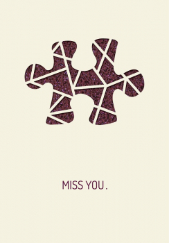 31017 Grußkarte paper deluxe "Miss you." - Puzzle