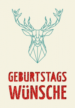 31038 Grußkarte paper deluxe Geburtstagswünsche - Hirsch