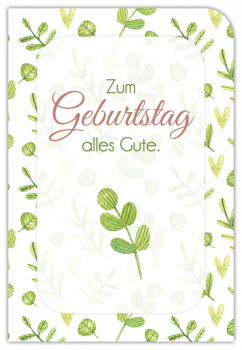31103 Grußkarte Aquarell "Zum Geburtstag …"