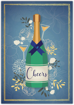 31407  Grußkarte Colorful "Cheers"