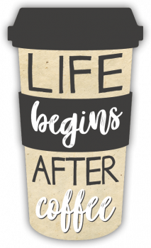 32105 Formmagnet "Life begins after coffee"