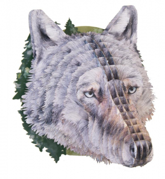 3D Tierkopf "Wolf"