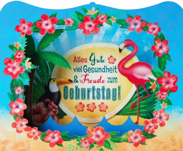 0454 3D Grußkarte "Alles Gute viel Gesundheit.."