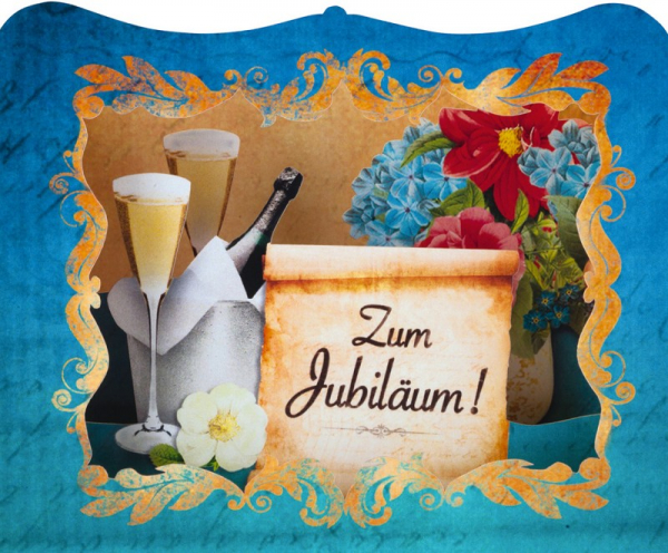 0461 3D Grußkarte " Zum Jubiläum "