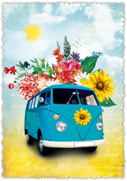 30033089 Grußkarte Romantique VW Bus