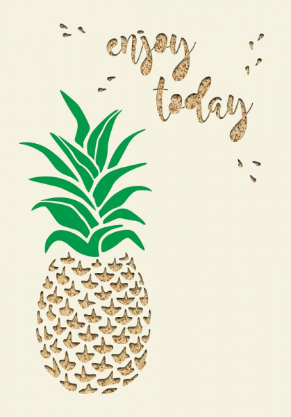 31011 Grußkarte paper deluxe "enjoy today" - Ananas