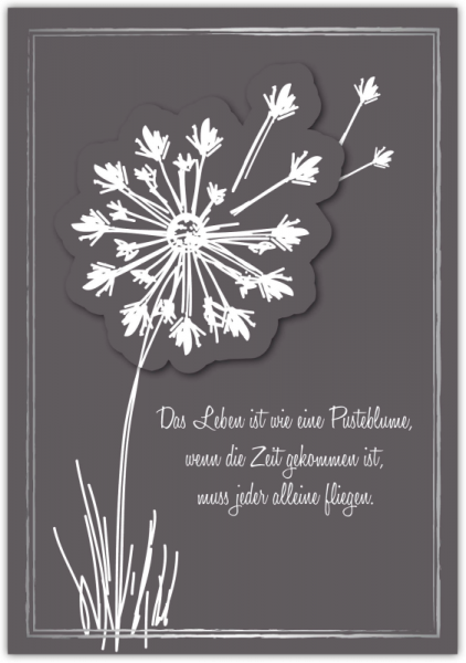 31509 Trauerkarte Anteilnahme "Das Leben... "